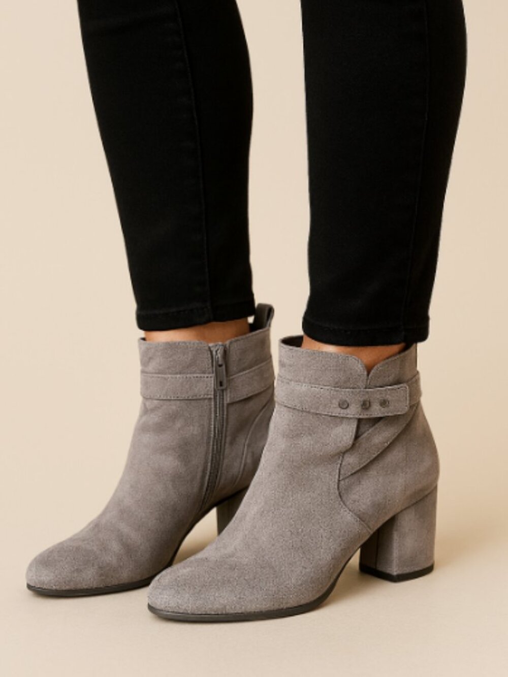 Kelly & Katie gray suede boots- size 10